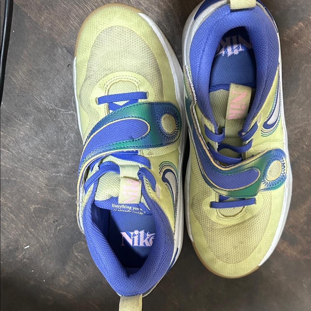 Nike Kids' Lime and Royal Blue Sneakers